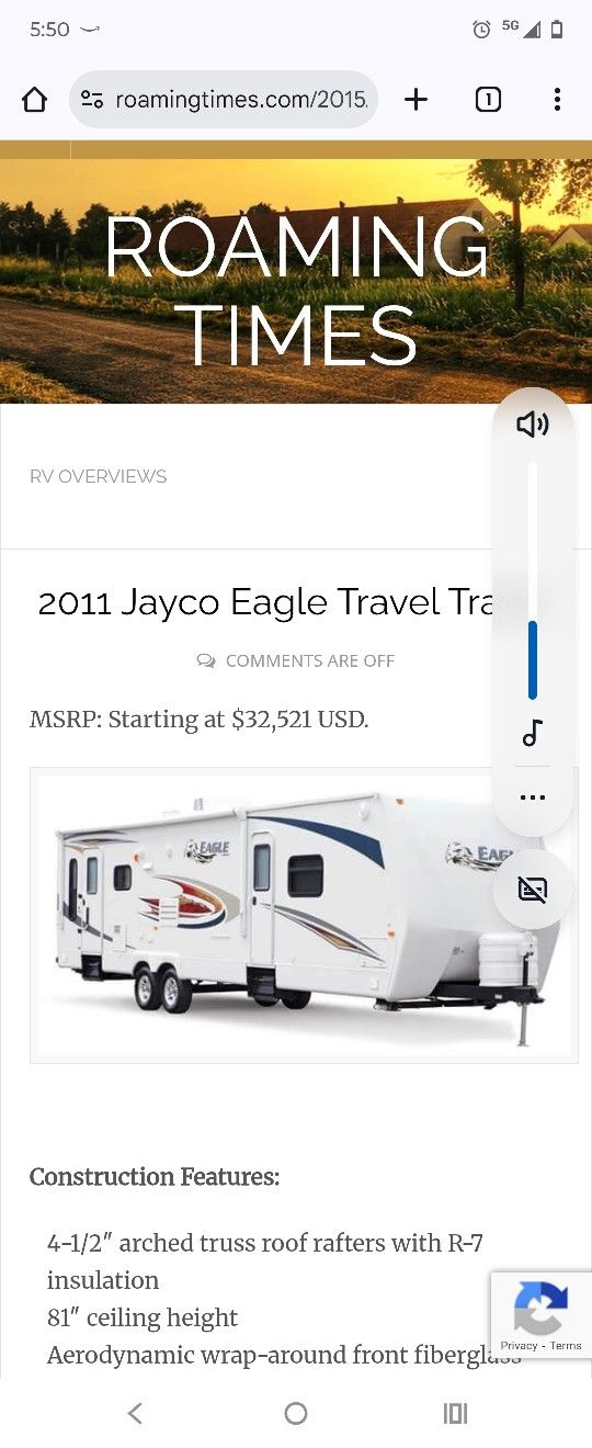2011 Jaco eagle 35 ft RV
