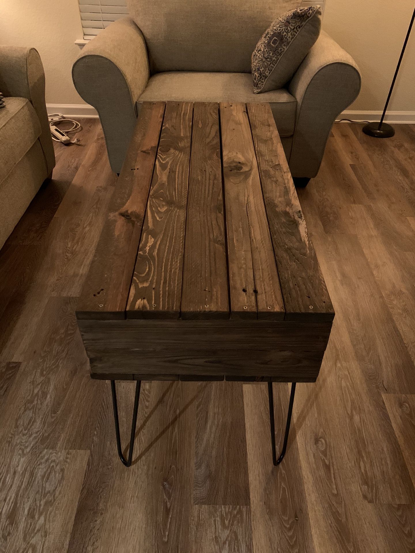 Homemade wood coffee table!