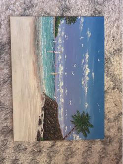 Original Hand painted seascape tropical ocean Painting