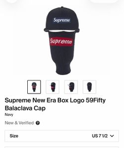 Supreme new era box logo 59fifty balaclava cap