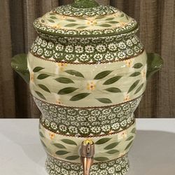 Temptation’s Beverage Dispenser (Old World - Green by Tara) 1.5 Gallon   