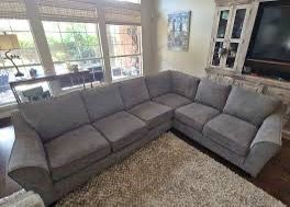 Gray L-Shaped Sectional Couch - Delivery Available