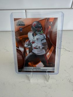 Emeka Egbuka Topps Chrome Black RC 09/25