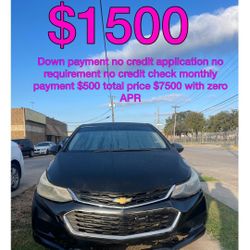 2018 Chevy Cruze No Credit Check No Requirements 
