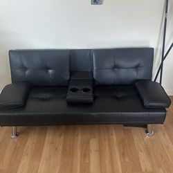 Faux Leather Futon 