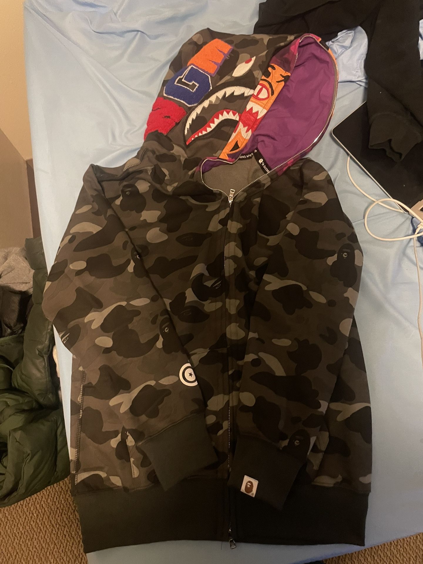Bape Hoodie Double Hoodie 