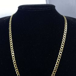$1750 Yellow Gold Cuban Chain Necklace