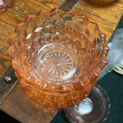 Pink Depression Era Bowls 