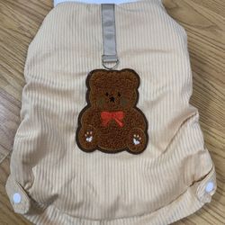 Medium Tan Corduroy Warm Dog Coat