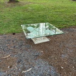 Glass And Stone Coffee Table