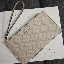 NEW Kate Spade Zip Around Wallet – Beige – $60