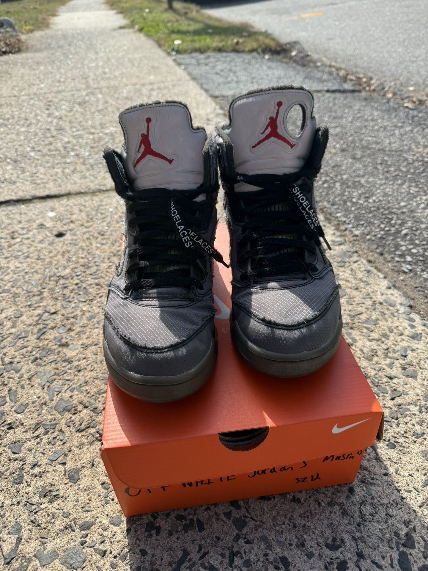 Off white Muslin Jordan 5 Size 12