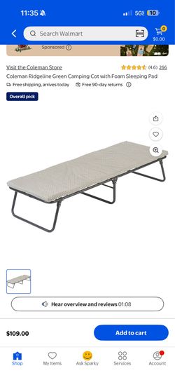 Camping cot