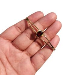 Vintage Gold Toned Authentic Amethyst Cuff Bracelet