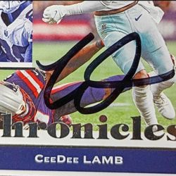 Ceedee Lamb On Card Autograph For 70 (Read Description For Details)