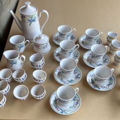 48 Pieces Porcelain China Tea / Coffee Cup Set