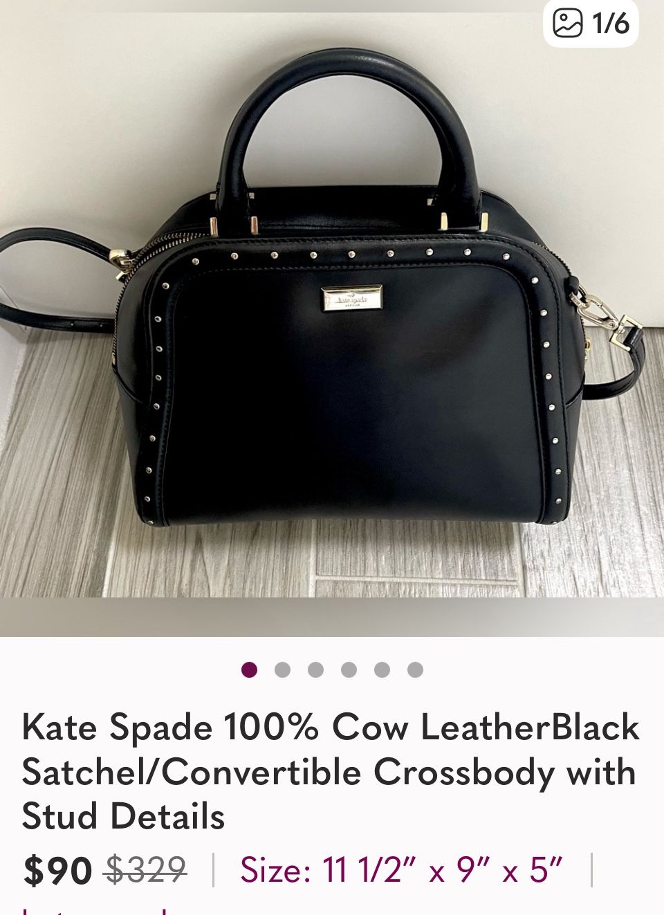 Kate spade Black Cow Leather satchel