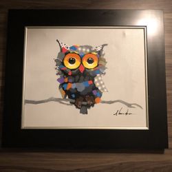 Owl Art Frame Painting 