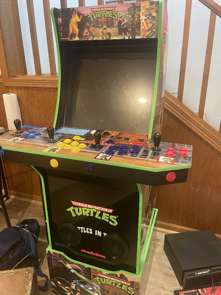 Modded Arcade 1Up Teenage Mutant Ninja Turtles With Riser 3300 Games $600 OBO