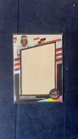Carter Hadnot USA Baseball Stars & Stripes Relic Card