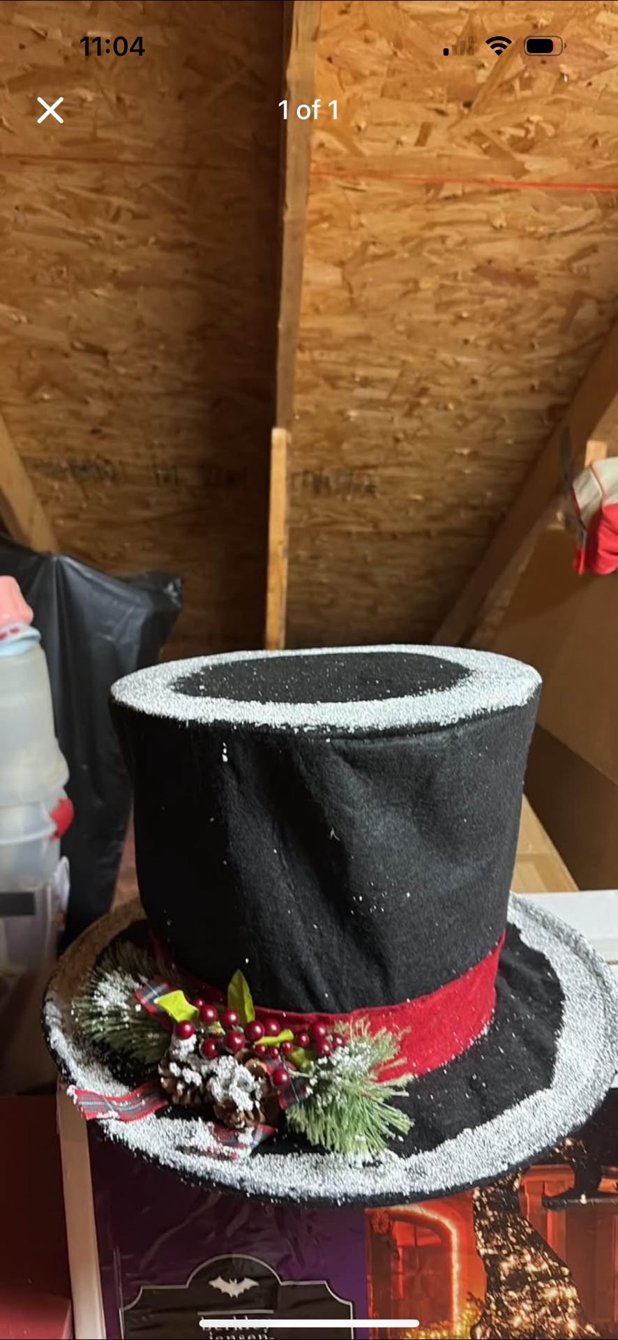 Christmas Hat Tree Topper