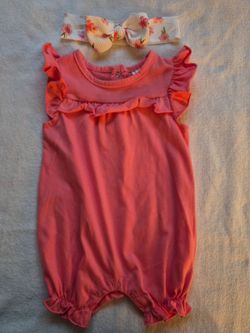 Baby Girl Romper, Size 3-6 mo