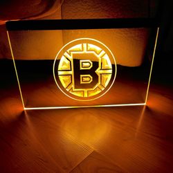 BOSTON BRUINS LED NEON LIGHT SIGN 8x12