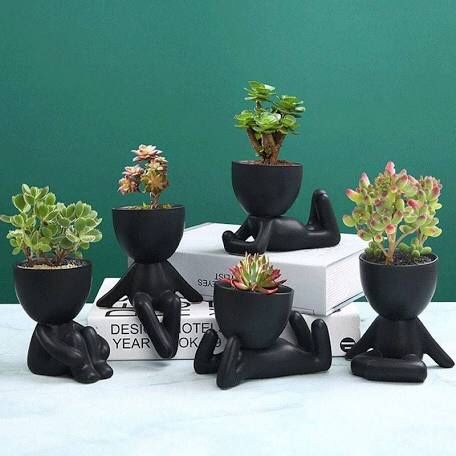 “Pot Head” Ceramic Succulent Planter