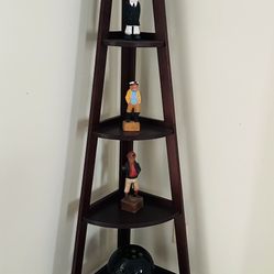  5 Shelf Corner Ladder Bookcase, Espresso.. Perfect Condition
