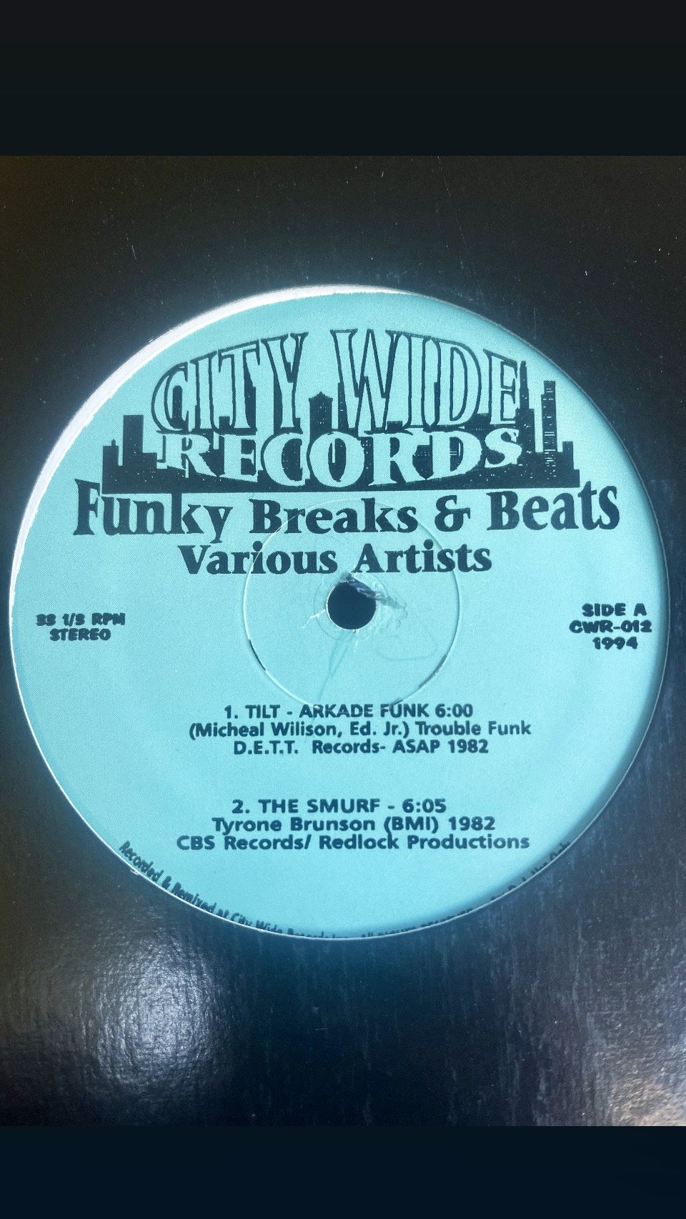 TILT - ARCADE FUNK  THE SMURF - TYRONE BRUNSON  12’ RECORD OLD SCHOOL FUNK BOOGIE FUNK 80’S FUNK 
