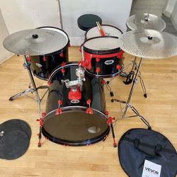 Ddrum Diablo Complete 4 Piece Drum Set 22 12 16 14” New Quiet Cymbals Stands new Hihat new Throne $350  Cash In Ontario 91762 Sticks Key Bass Pedal Cy