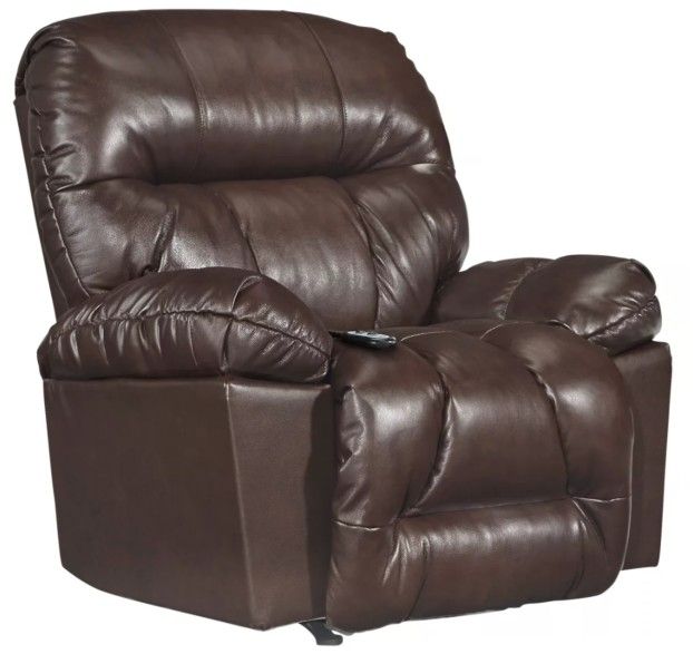 Power Rocker Recliner Sofa - Genuine Signature Leather - Best Home Furnishing