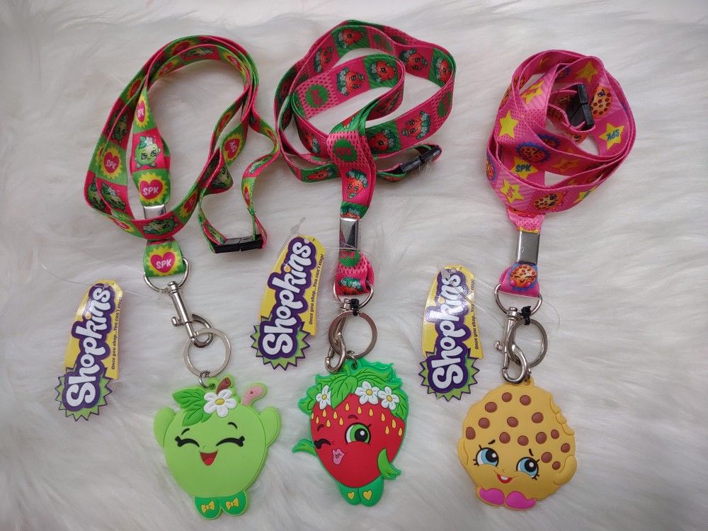 Shopkins Lanyard Keychains (Season 1)All 3 For $15
