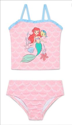 Ariel Girl Tankini Swimsuit Set, 2-Piece