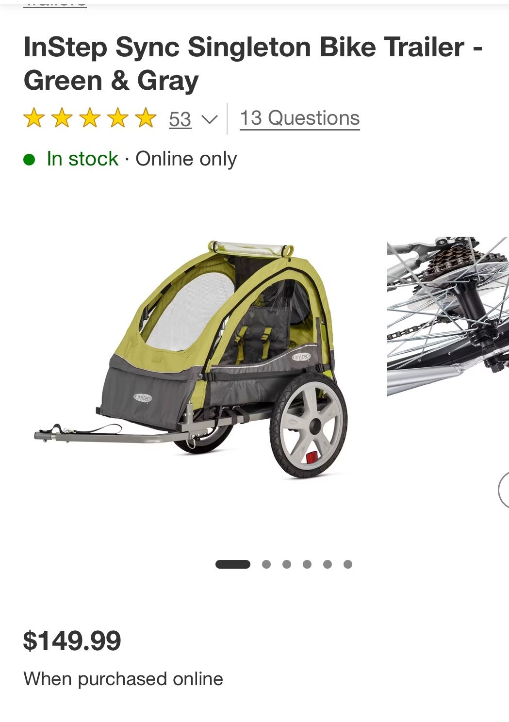 Instep Bike Trailer For Baby Or Child
