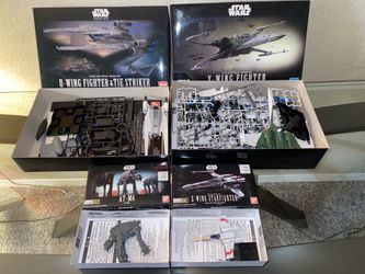 Lot of Four Star Wars Bandai Model Kits
