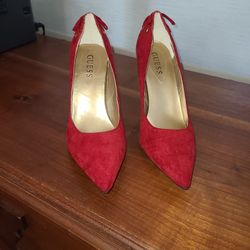 Guess Red Heels 9.5 size shoes New
