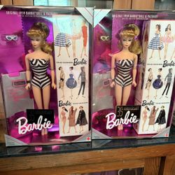 Set of 2 Original 1959 Barbie Doll & Package