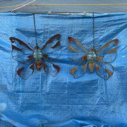 2 Large Wall Butterflies
