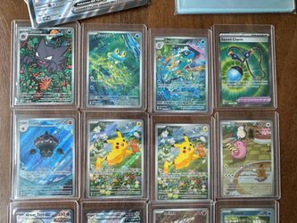 Variety of Pokemon Cards, Jumbo Pokemon Cards, Gengar Playing Deck and Jumbo Penny Sleves