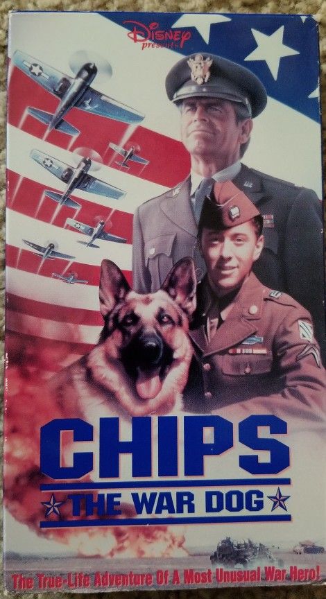 Chips, the War Dog (VHS, 1993) Walt Disney Home Video rare OOP not on DVD