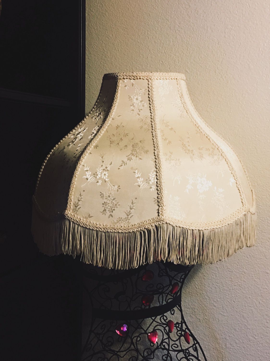White vintage lamp shade