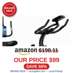 CURSOR FITNESS Exercise Bike, Brake Pad Stationary Bike for Home with Exclusive App