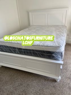 New Queen size bed frame with mattress