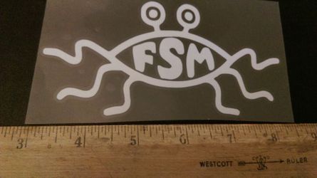 FLYING SPAGHETTI MONSTER car sticker