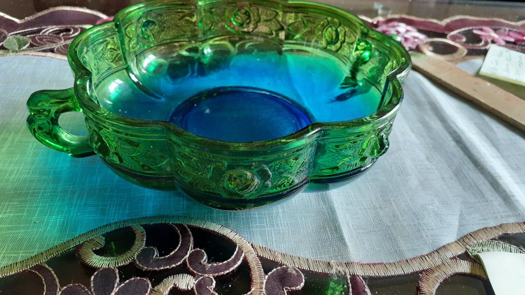 2 Vintage blue/ green bowls.