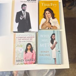 Random Books By Tina Fey, Aziz Ansari, & Mindy Kaling 