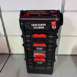 CRAFTSMAN TRADESTACK Rolling Tower + System Tool Bag
