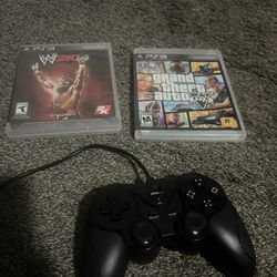 PS3 Slim + 2 Games + 1 Controller 