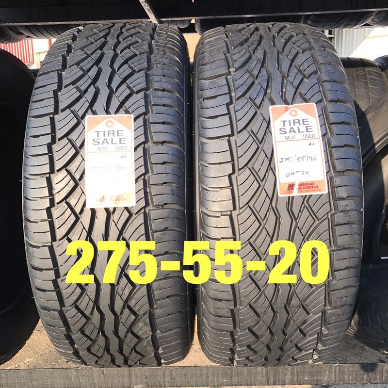2 used tires 275/55/20 Ohtsu 95% tread